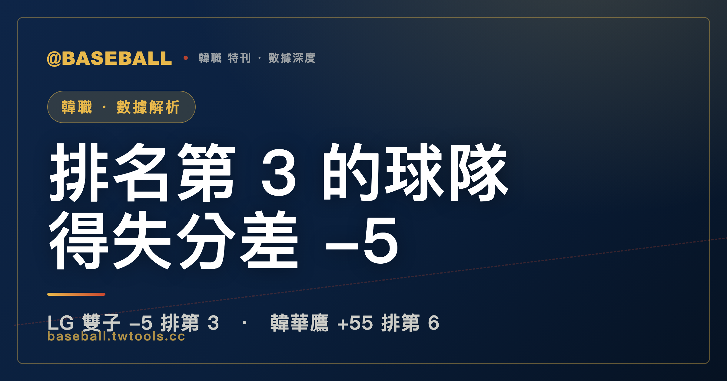 排名第 3 的 LG 雙子，得失分差是 -5｜封面